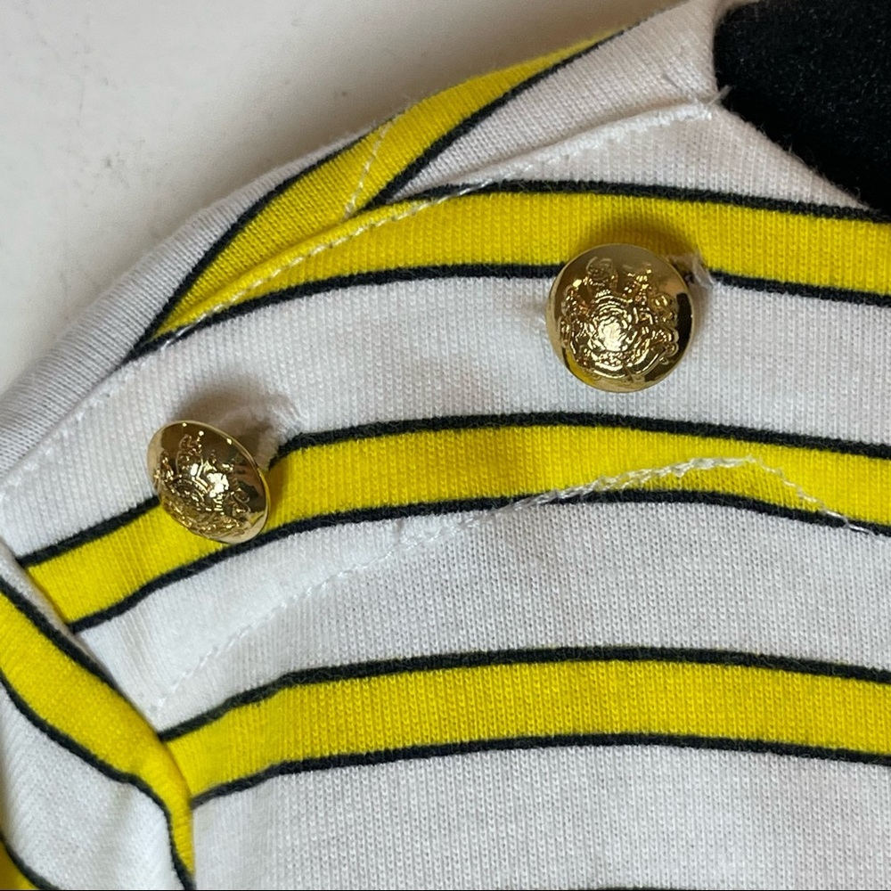 LAUREN Ralph Lauren Yellow Stripe Bell Sleeve Top 3X - Picture 5 of 9